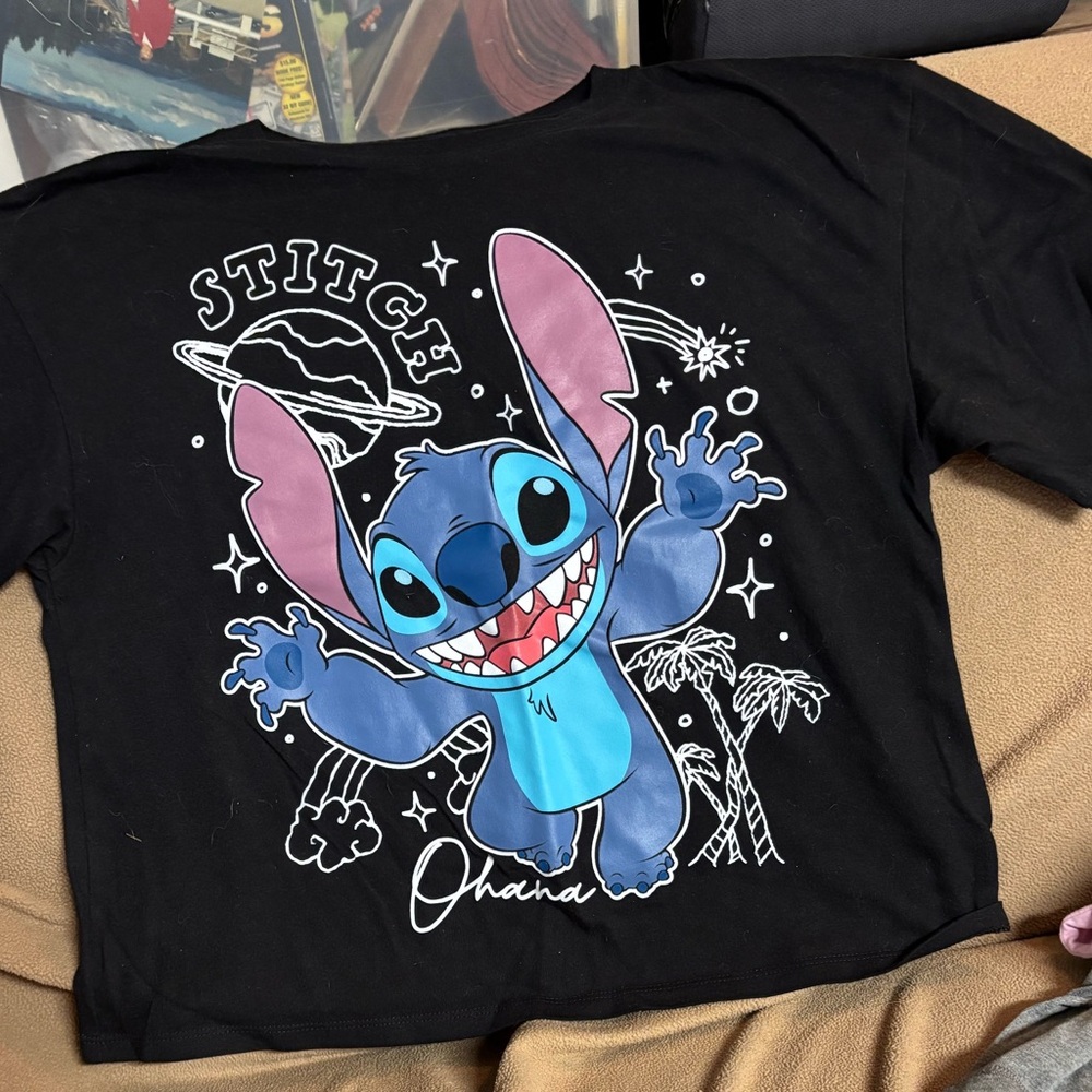 Disney Stitch Black and Blue Teen shirt